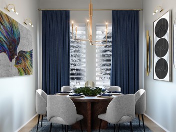 Taniec żywiołów - nowoczesny obraz na płótnie - 120x80 cm