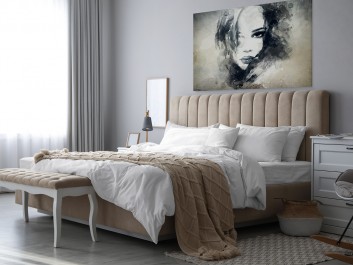 Dusza z antracytu - nowoczesny obraz na płótnie - 120x80 cm