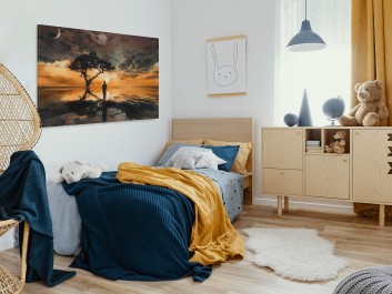Widnokrąg wzruszeń - nowoczesny obraz do sypialni - 120x80 cm Widnokrąg wzruszeń - nowoczesny obraz do sypialni - 120x80 cm