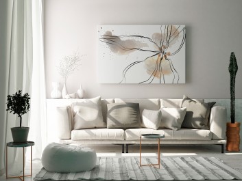 Kwiat pustyni  - nowoczesny obraz na płótnie - 120x80 cm