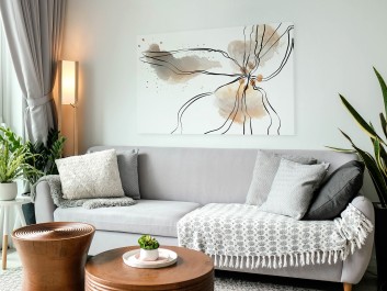 Kwiat pustyni  - nowoczesny obraz na płótnie - 120x80 cm