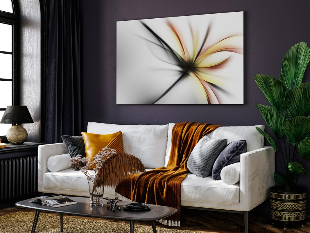 Wdzięczne ekwilibrium - nowoczesny obraz do sypialni - 120x80 cm