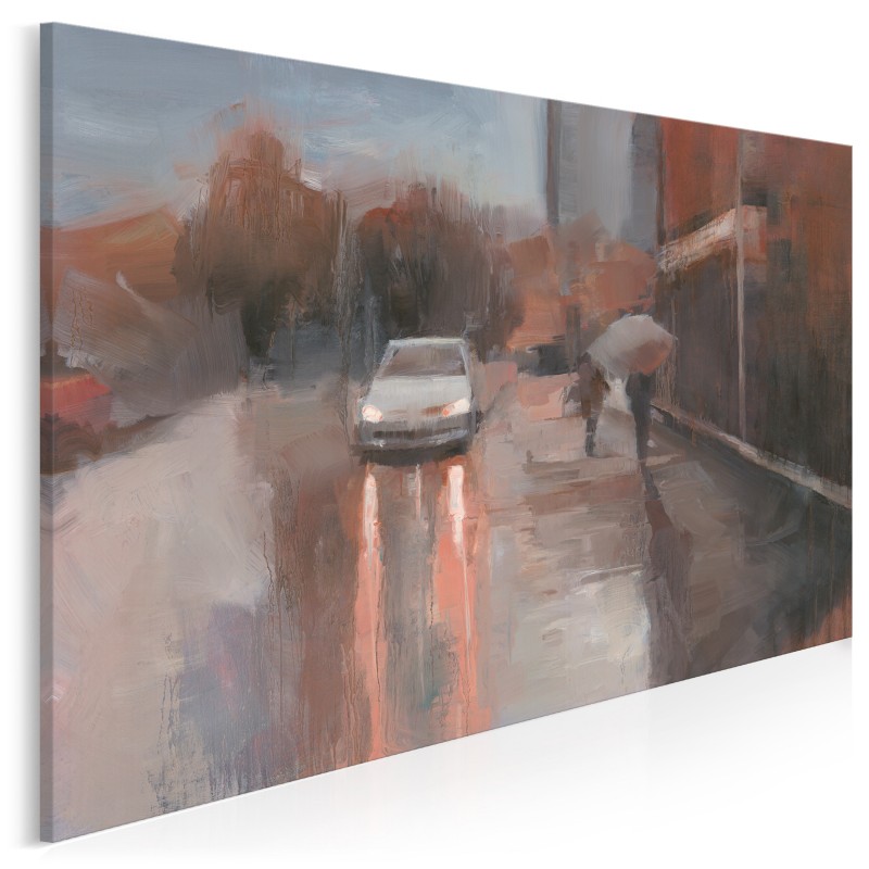 Szelest deszczu - nowoczesny obraz na płótnie - 120x80 cm
