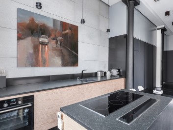 Szelest deszczu - nowoczesny obraz na płótnie - 120x80 cm