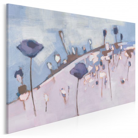 Fiołkowe pole - nowoczesny obraz na płótnie - 120x80 cm