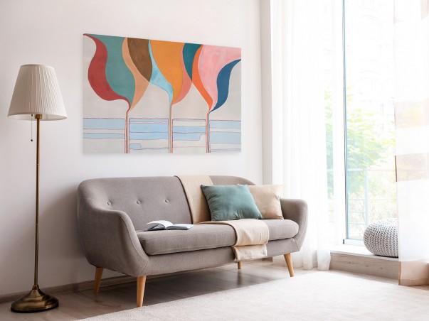 Kolorowych jarmarków - nowoczesny obraz na płótnie - 120x80 cm