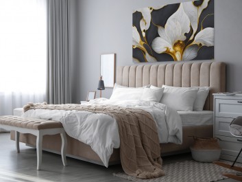 Zmysłowa kalia - nowoczesny obraz na płótnie - 120x80 cm Zmysłowa kalia - nowoczesny obraz na płótnie - 120x80 cm