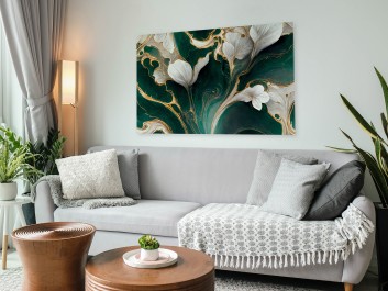 Namiętna lilia - nowoczesny obraz na płótnie - 120x80 cm