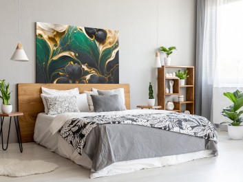 Żarliwa orchidea - nowoczesny obraz na płótnie - 120x80 cm Żarliwa orchidea - nowoczesny obraz na płótnie - 120x80 cm