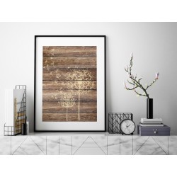 Dmuchawiec na drewnie - plakat dekoracyjny