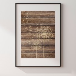 Dmuchawiec na drewnie - plakat dekoracyjny