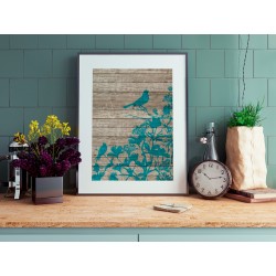 Ptaki w stylu vintage - plakat dekoracyjny