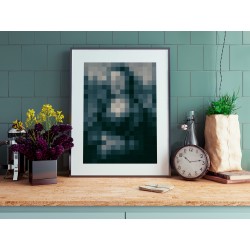 Znana osobistość w stylu pixel art - plakat dekoracyjny