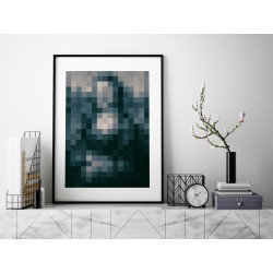 Znana osobistość w stylu pixel art - plakat dekoracyjny