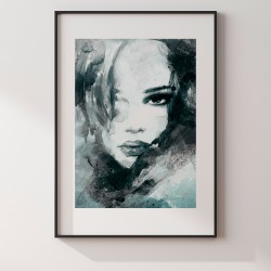 Dusza z antracytu w turkusie - plakat dekoracyjny