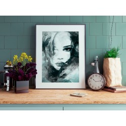 Dusza z antracytu w turkusie - plakat dekoracyjny