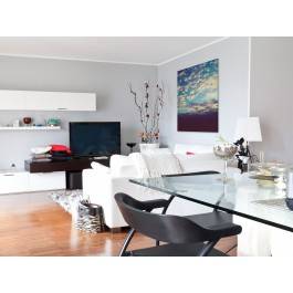 Niebo nad Wrocławiem - nowoczesny obraz na płótnie - 50x70 cm