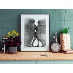 Metafizyka miłości w szarościach - plakat dekoracyjny