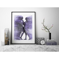 Metafizyka miłości we fioletach - plakat dekoracyjny