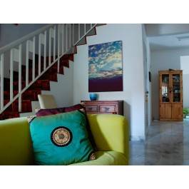 Niebo nad Wrocławiem - nowoczesny obraz na płótnie - 50x70 cm