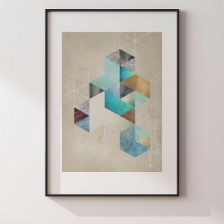 Heksagonalny przypływ - plakat dekoracyjny
