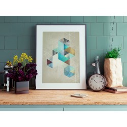 Heksagonalny przypływ - plakat dekoracyjny