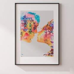 Romans w Barcelonie - plakat dekoracyjny