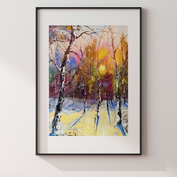 Zimowy poranek - plakat dekoracyjny