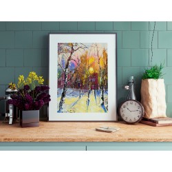 Zimowy poranek - plakat dekoracyjny