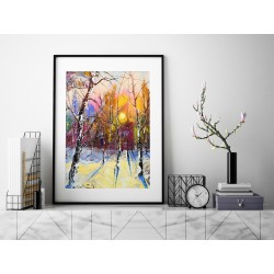 Zimowy poranek - plakat dekoracyjny