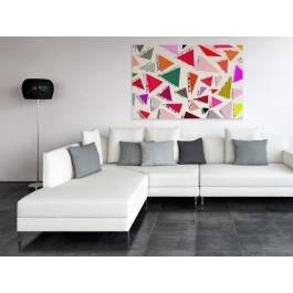 Witraże wspomnień - nowoczesny obraz na płótnie - 120x80 cm