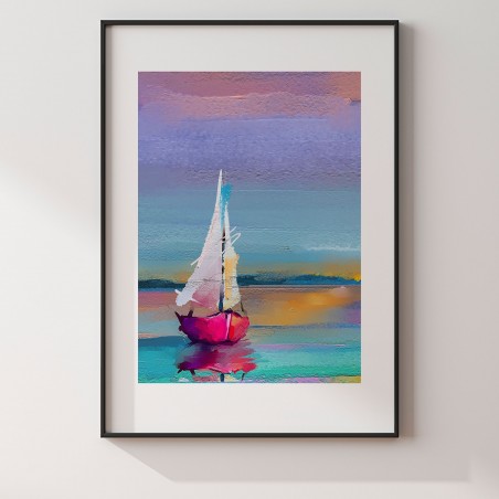 Zachód słońca na Mazurach -...