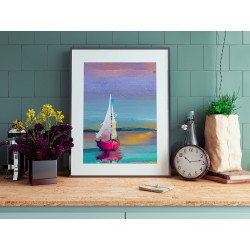 Zachód słońca na Mazurach - plakat dekoracyjny