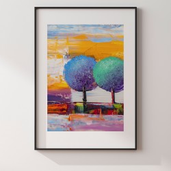 Leśny skansen - plakat dekoracyjny