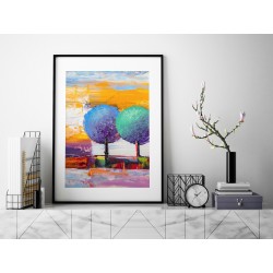 Leśny skansen - plakat dekoracyjny