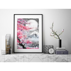 Święto Hanami - plakat dekoracyjny