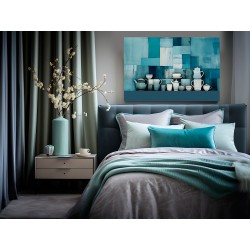 Szafirowe historie - nowoczesny obraz na płótnie