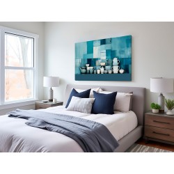 Szafirowe historie - nowoczesny obraz na płótnie