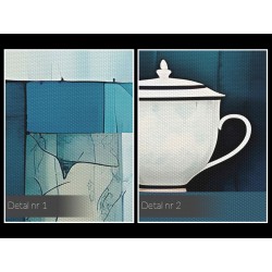 Szafirowe historie - nowoczesny obraz na płótnie