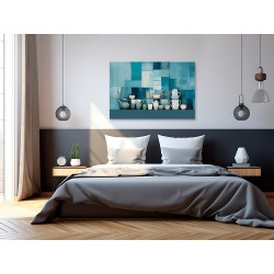 Szafirowe historie - nowoczesny obraz na płótnie