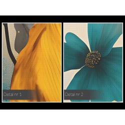 Granatowy nagietek - nowoczesny obraz na płótnie