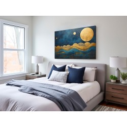 Błękitne marzenia - nowoczesny obraz na płótnie