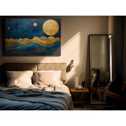 Błękitne marzenia - nowoczesny obraz na płótnie