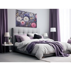 Malinowy blues - nowoczesny obraz na płótnie