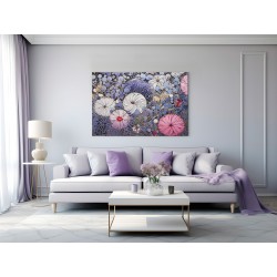 Malinowy blues - nowoczesny obraz na płótnie