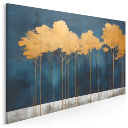 Jesienne indygo - nowoczesny obraz na płótnie