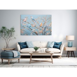 Barwne dialogi - nowoczesny obraz na płótnie