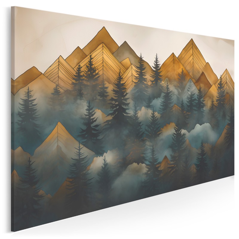 Pasma i szczyty  - nowoczesny obraz na płótnie - 120x80 cm