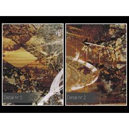 Dynamika w brązach - nowoczesny obraz do sypialni - 120x80 cm