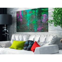 Odbicie magicznego miasta - nowoczesny obraz do salonu - 120x80cm Odbicie magicznego miasta - nowoczesny obraz do salonu - 120x80cm